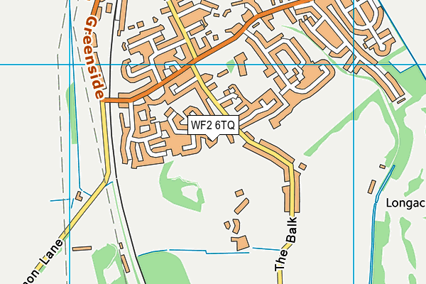 WF2 6TQ map - OS VectorMap District (Ordnance Survey)