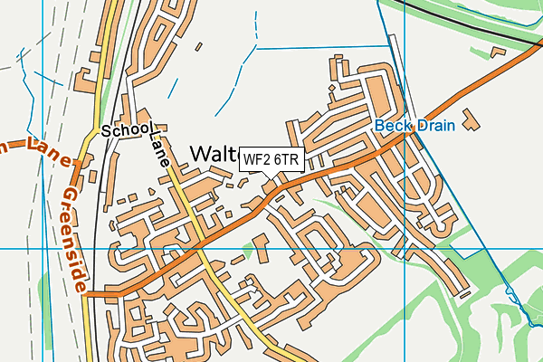 WF2 6TR map - OS VectorMap District (Ordnance Survey)