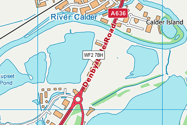 WF2 7BH map - OS VectorMap District (Ordnance Survey)