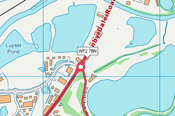 WF2 7BN map - OS VectorMap District (Ordnance Survey)