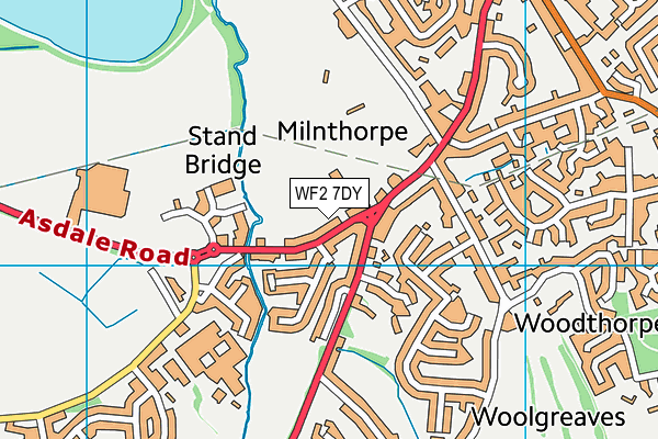 The Works Fitness map (WF2 7DY) - OS VectorMap District (Ordnance Survey)