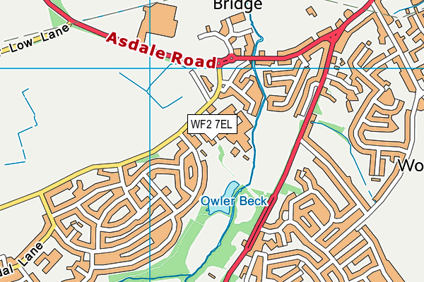Kettlethorpe High School map (WF2 7EL) - OS VectorMap District (Ordnance Survey)