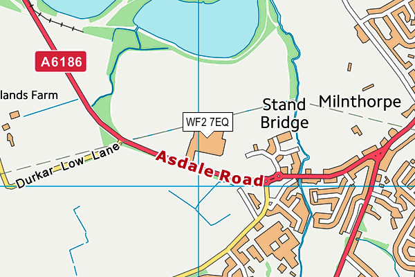 WF2 7EQ map - OS VectorMap District (Ordnance Survey)