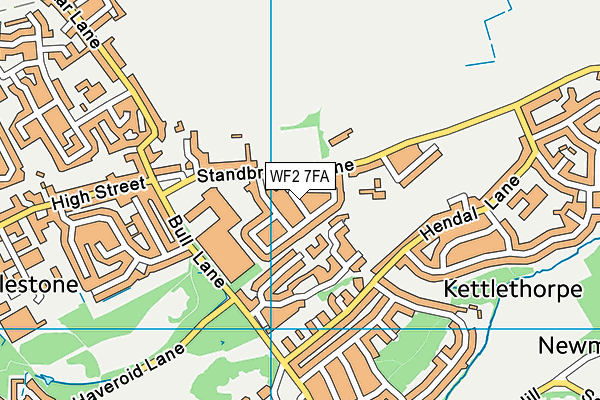 WF2 7FA map - OS VectorMap District (Ordnance Survey)