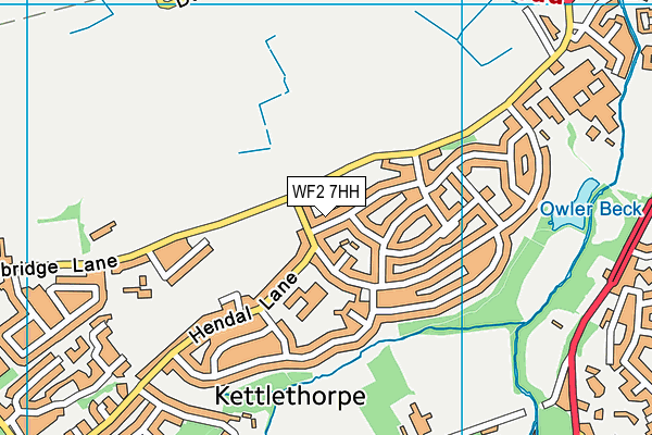 WF2 7HH map - OS VectorMap District (Ordnance Survey)