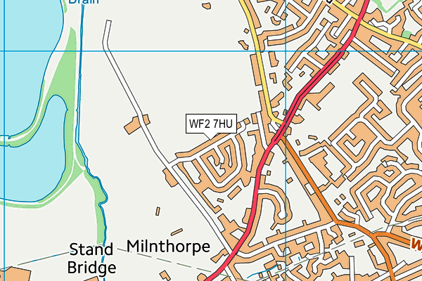 WF2 7HU map - OS VectorMap District (Ordnance Survey)