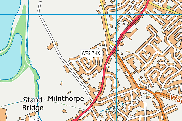 WF2 7HX map - OS VectorMap District (Ordnance Survey)