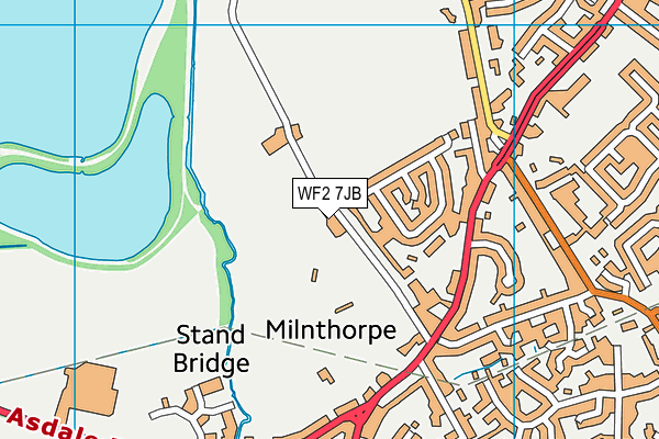 WF2 7JB map - OS VectorMap District (Ordnance Survey)