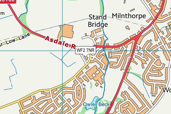 WF2 7NR map - OS VectorMap District (Ordnance Survey)