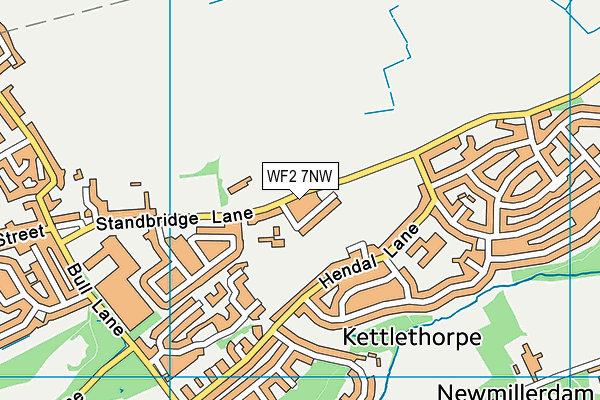 Standbridge Lane Pitch (Closed) map (WF2 7NW) - OS VectorMap District (Ordnance Survey)