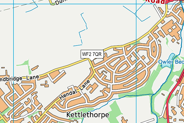 WF2 7QR map - OS VectorMap District (Ordnance Survey)