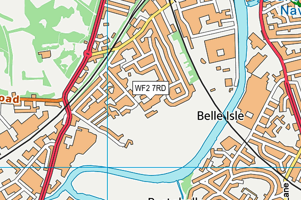 WF2 7RD map - OS VectorMap District (Ordnance Survey)