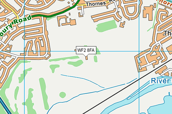 WF2 8FA map - OS VectorMap District (Ordnance Survey)