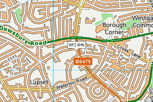 WF2 8HN map - OS VectorMap District (Ordnance Survey)