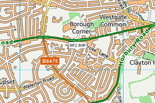 WF2 8HR map - OS VectorMap District (Ordnance Survey)