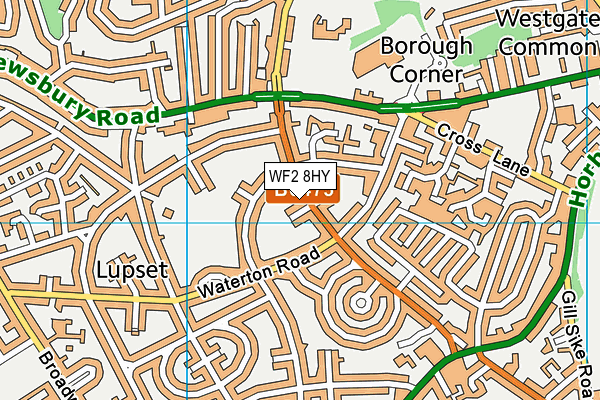 WF2 8HY map - OS VectorMap District (Ordnance Survey)