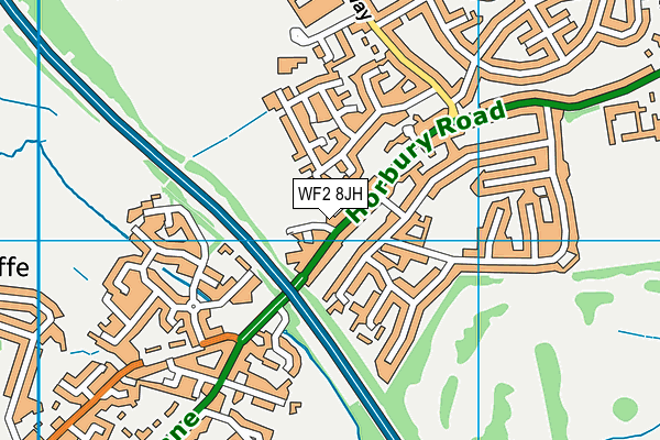 WF2 8JH map - OS VectorMap District (Ordnance Survey)