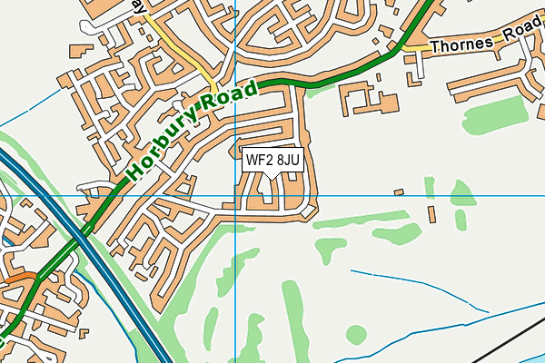 WF2 8JU map - OS VectorMap District (Ordnance Survey)