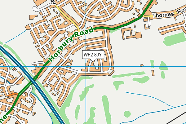 WF2 8JY map - OS VectorMap District (Ordnance Survey)