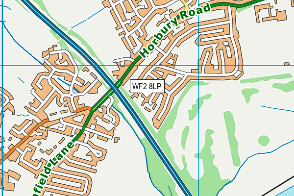 WF2 8LP map - OS VectorMap District (Ordnance Survey)