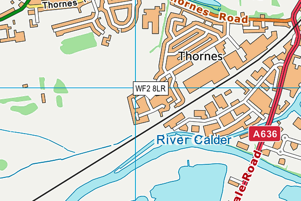 WF2 8LR map - OS VectorMap District (Ordnance Survey)