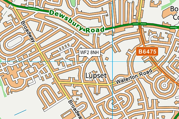 WF2 8NH map - OS VectorMap District (Ordnance Survey)
