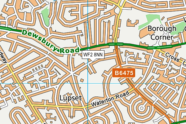 WF2 8NN map - OS VectorMap District (Ordnance Survey)