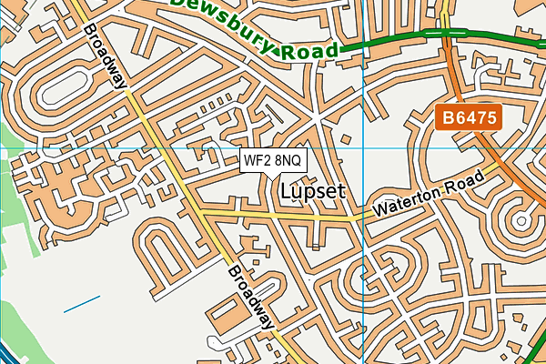 WF2 8NQ map - OS VectorMap District (Ordnance Survey)