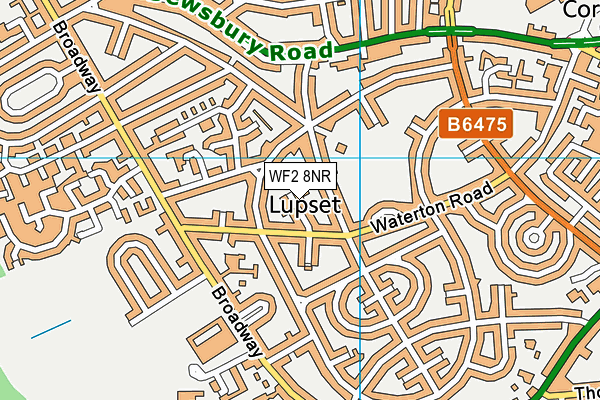 WF2 8NR map - OS VectorMap District (Ordnance Survey)