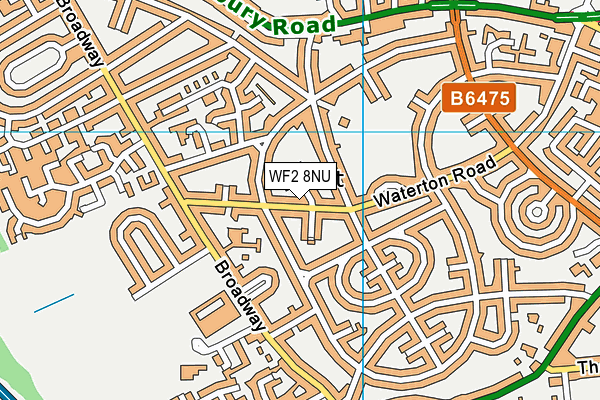 WF2 8NU map - OS VectorMap District (Ordnance Survey)