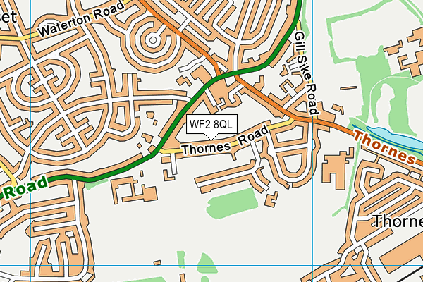 WF2 8QL map - OS VectorMap District (Ordnance Survey)