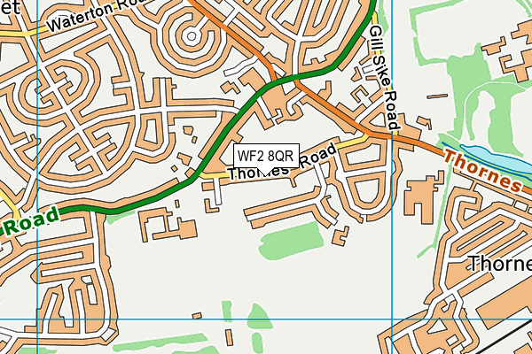 WF2 8QR map - OS VectorMap District (Ordnance Survey)