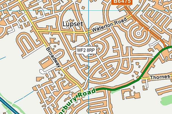 WF2 8RP map - OS VectorMap District (Ordnance Survey)