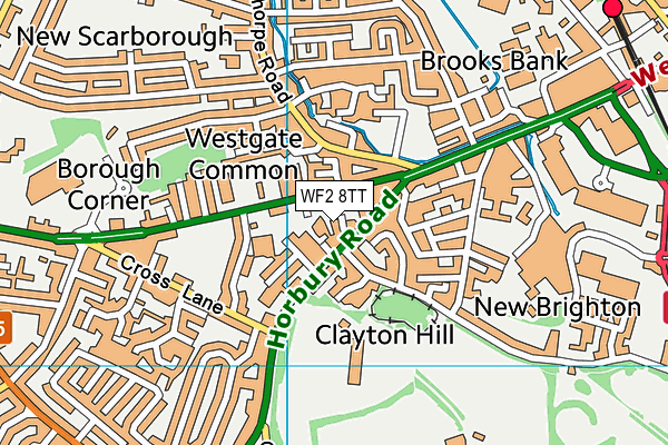 WF2 8TT map - OS VectorMap District (Ordnance Survey)