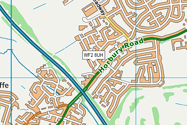 WF2 8UH map - OS VectorMap District (Ordnance Survey)