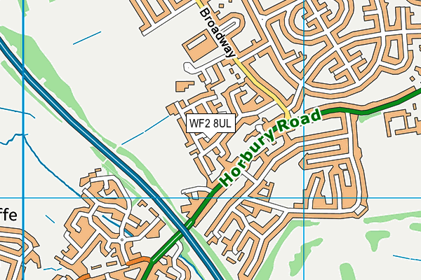 WF2 8UL map - OS VectorMap District (Ordnance Survey)