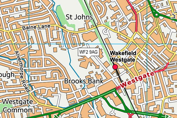 Hmp Wakefield map (WF2 9AG) - OS VectorMap District (Ordnance Survey)
