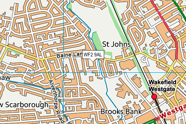 WF2 9AL map - OS VectorMap District (Ordnance Survey)