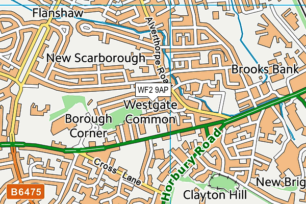 WF2 9AP map - OS VectorMap District (Ordnance Survey)