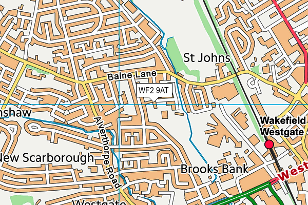 WF2 9AT map - OS VectorMap District (Ordnance Survey)