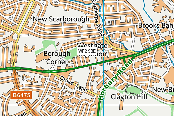 WF2 9BE map - OS VectorMap District (Ordnance Survey)