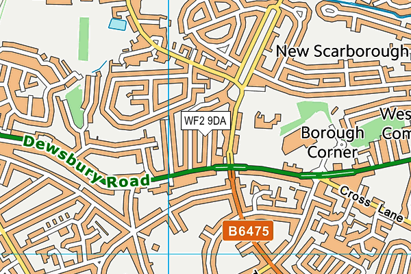 WF2 9DA map - OS VectorMap District (Ordnance Survey)