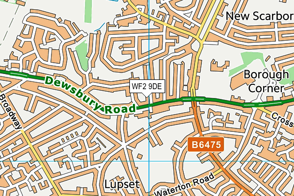 WF2 9DE map - OS VectorMap District (Ordnance Survey)