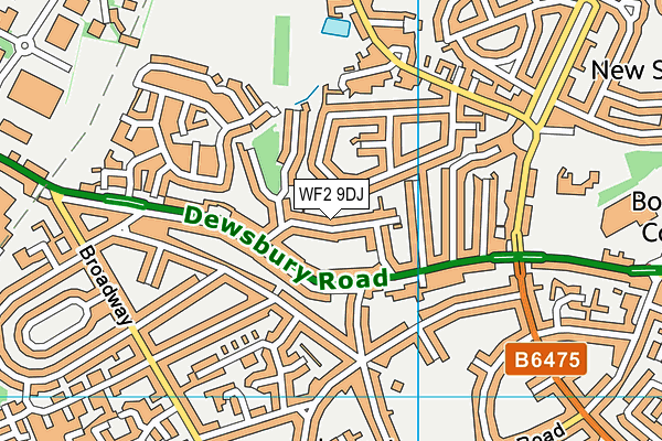 WF2 9DJ map - OS VectorMap District (Ordnance Survey)