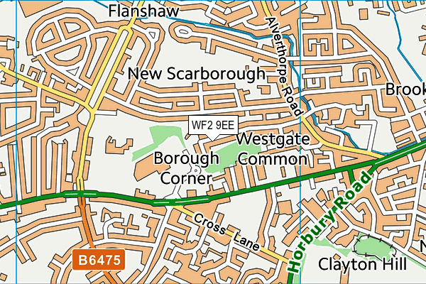 WF2 9EE map - OS VectorMap District (Ordnance Survey)