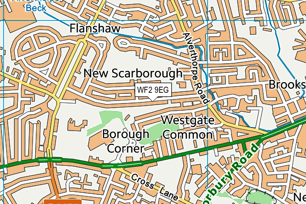 WF2 9EG map - OS VectorMap District (Ordnance Survey)