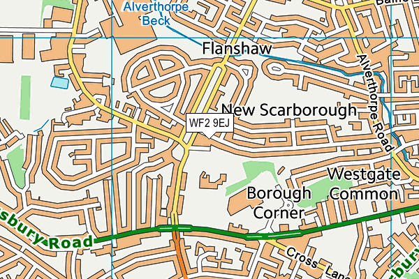 WF2 9EJ map - OS VectorMap District (Ordnance Survey)