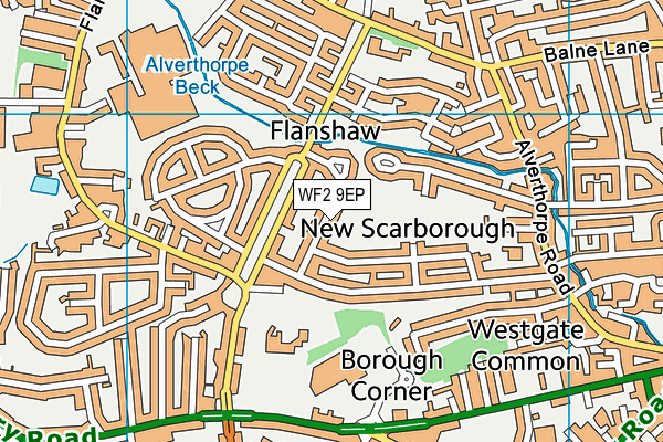 WF2 9EP map - OS VectorMap District (Ordnance Survey)