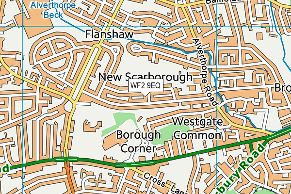 WF2 9EQ map - OS VectorMap District (Ordnance Survey)