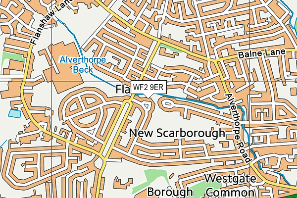 WF2 9ER map - OS VectorMap District (Ordnance Survey)